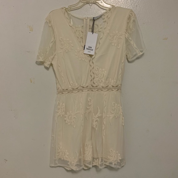 NWT ZARA Embroidered Romper - Picture 1 of 5